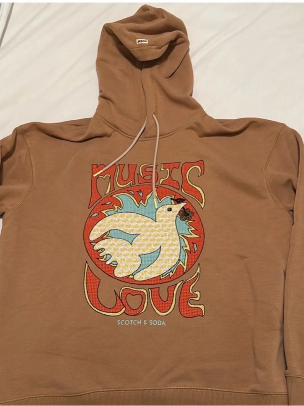 Scotch & Soda Brown 'Music Love' Graphic Hoodie